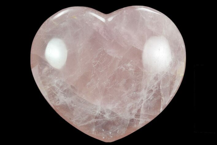 Polished Rose Quartz Heart - Madagascar #129033